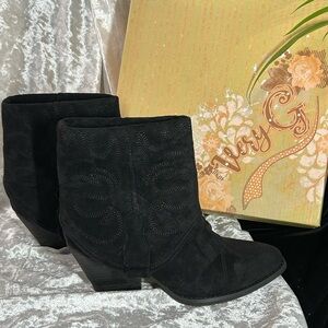 NWT VERY G WESTERN SUEDE SKIRT BOOT 8